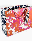 Bolsa de Regalo L - Hojas Naranjo/Pink (con Folia Met.)
