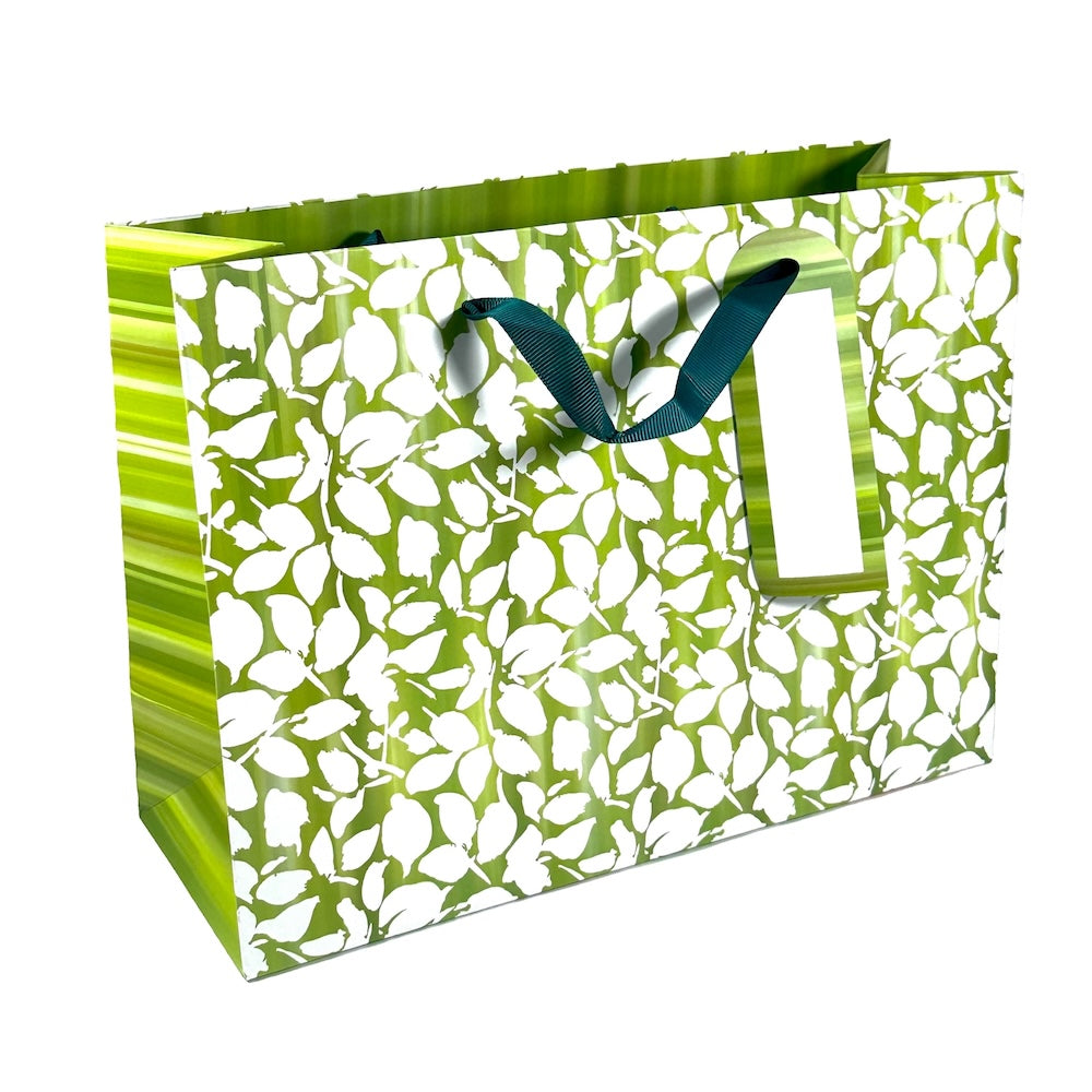 Bolsa de Regalo L - Flores Verdes