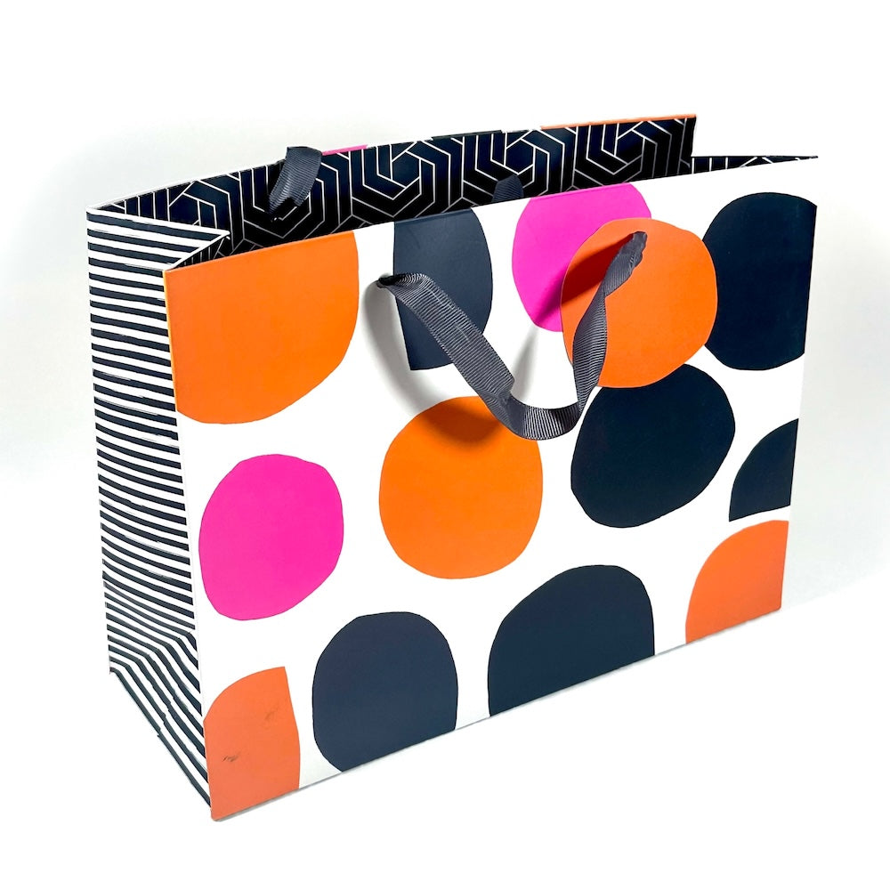 Bolsa de Regalo L - Spots Naranjo/Pink