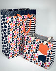 Bolsa de Regalo L - Dots Naranjo/Pink (con Folia Met.)