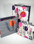 Bolsa de Regalo L - HBDay Naranjo/Pink (con Folia Met.)