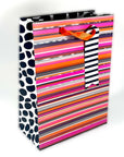 Bolsa de Regalo L - Lineas Naranjo/Pink (con Folia Met.)