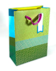Bolsa de Regalo M - Geométrico Verde (con Folia Met.)