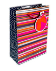 Bolsa de Regalo M - Lineas Naranjo/Pink (con Folia Met.)