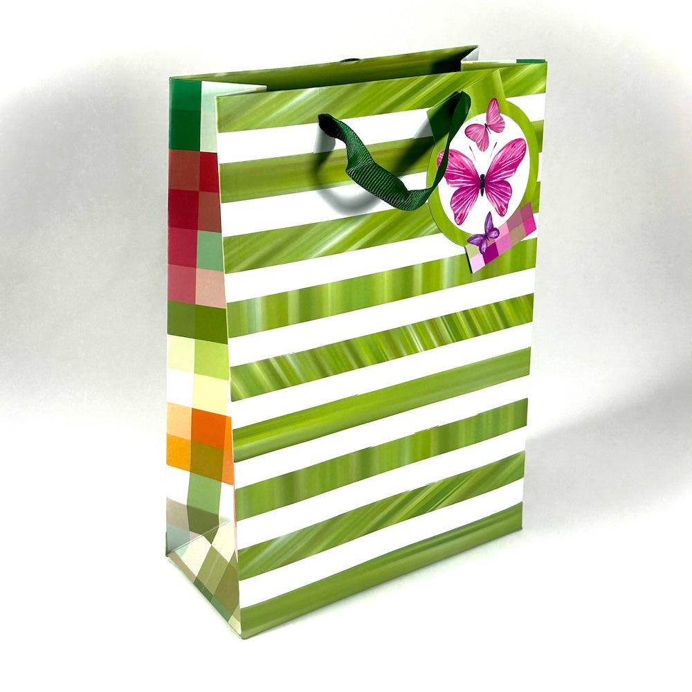 Bolsa de Regalo M - Lineas Verdes