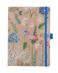 Libreta Tapa Blanda A5 (Puntos) - Kraft Flores Moradas