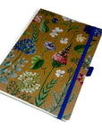 Libreta Tapa Blanda A5 (Puntos) - Kraft Flores Moradas