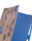 Libreta Tapa Blanda A5 (Puntos) - Kraft Flores Moradas