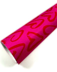 Papel de Regalo - Corazones Naranjo/Pink