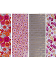 Papel de Regalo - Flores Naranjo/Pink con Gris
