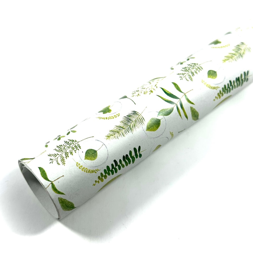 Papel de Regalo - Hojas Verdes
