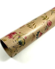 Papel de Regalo - Kraft Flores Naiv