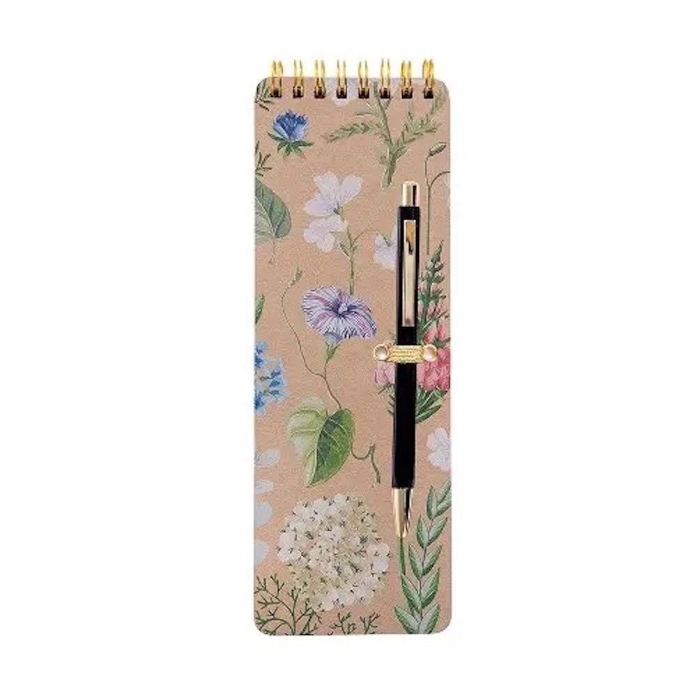 Libreta Taco Anillado - Kraft Flores Moradas