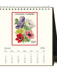Calendario Escritorio 2026 - Language of Flowers