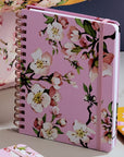 Libreta Anillada Tapa Dura (Puntos) - Cerezos Rosados