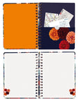 Libreta Anillada Tapa Dura (Puntos) - Dahlias