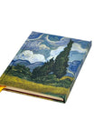 Libreta Mediana - Van Gogh Wheat Field with Cypresses (Composición)