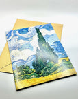 Tarjeta - Van Gogh Wheat Field with Cypresses