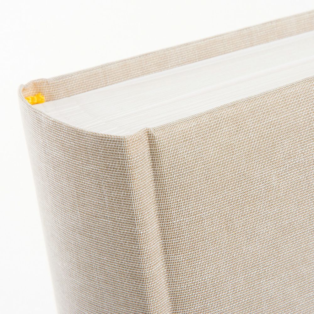 Album Cuadrado Hojas Blancas - Crudo Beige