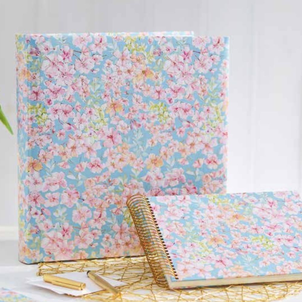 Album Cuadrado Hojas Blancas - Forever Spring Florcitas Rosa