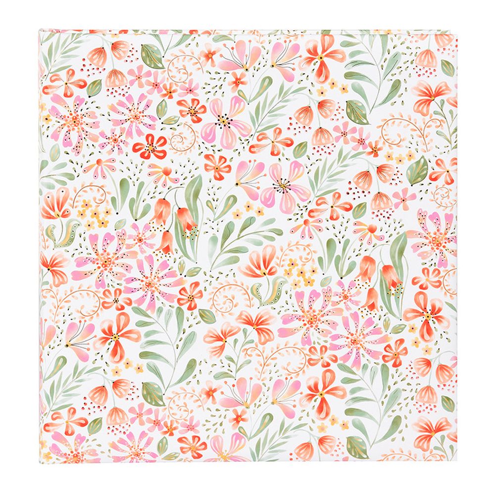 Album Cuadrado Hojas Blancas - Pianta Rossa Flores Rosadas