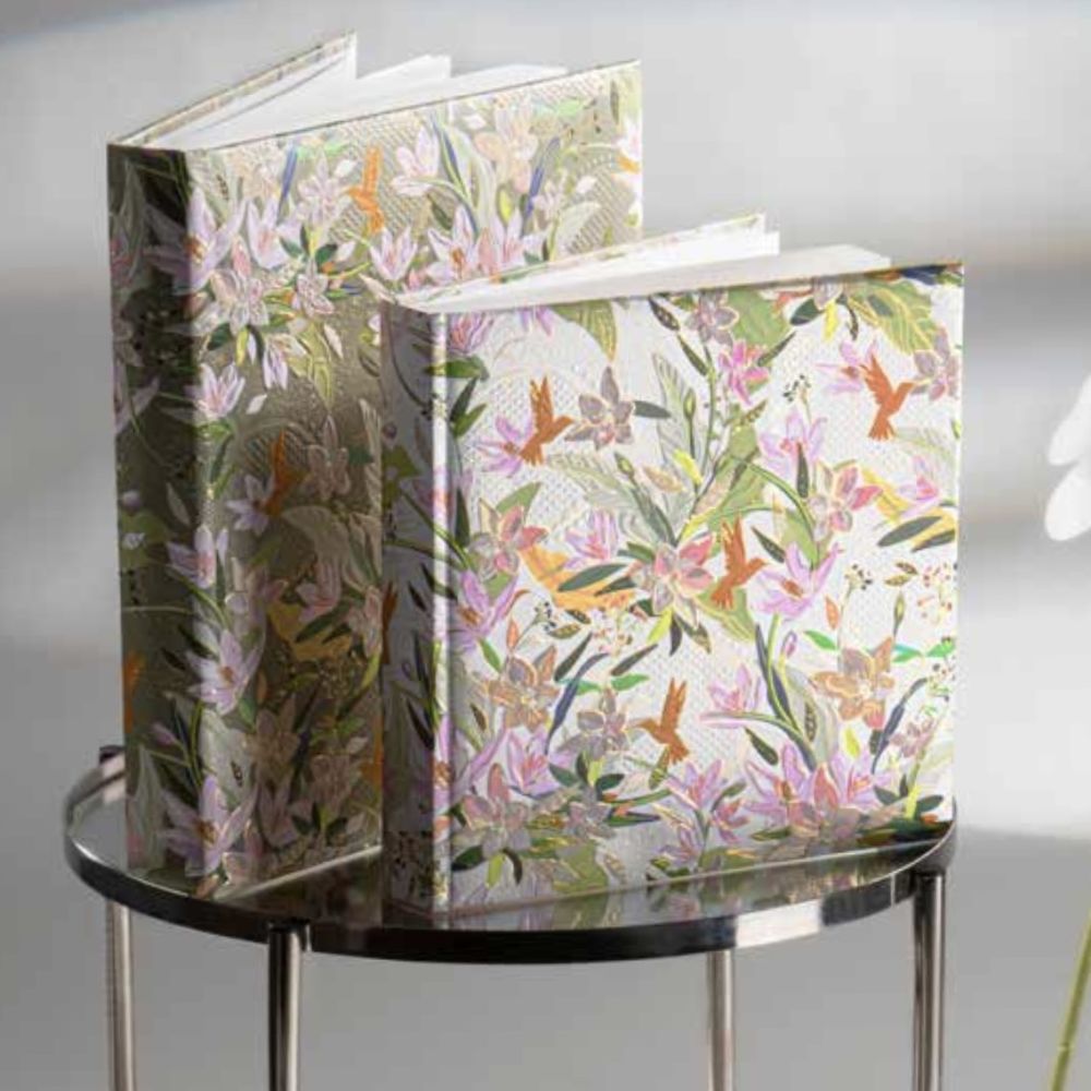 Album Cuadrado Hojas Blancas - Royal Lily Picaflores Blanco
