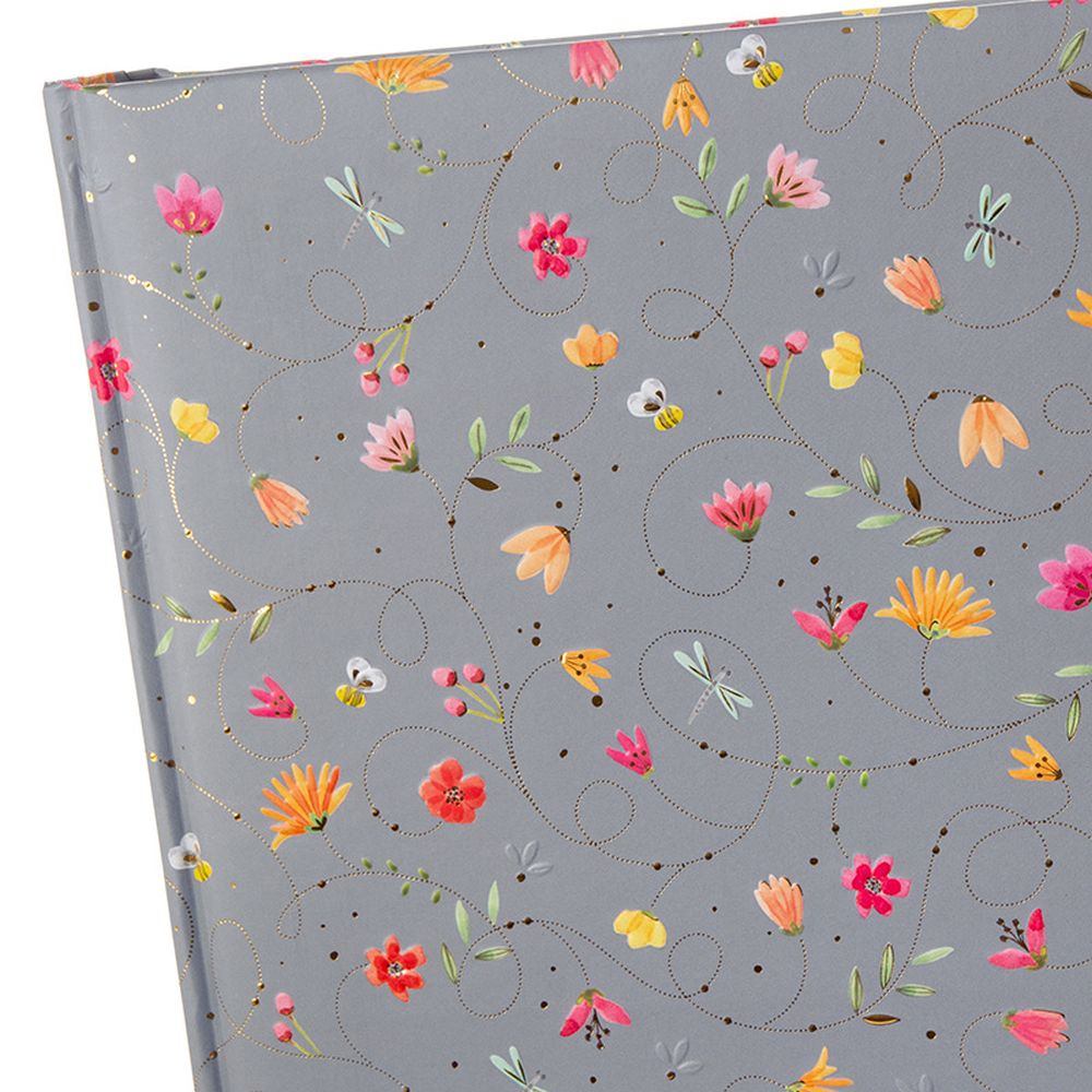 Album Cuadrado Hojas Blancas - Summer Day Flores Grises