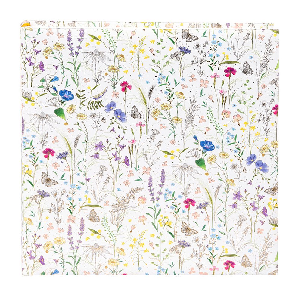 Album Cuadrado Hojas Blancas - Summer Meadow Florcitas Blanco