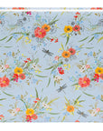 Album Cuadrado Hojas Blancas - Verano Flores Celeste