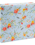Album Cuadrado Hojas Blancas - Verano Flores Celeste
