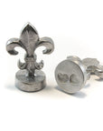 Sello Flor de Lis - 2 Corazones Llenos