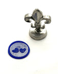 Sello Flor de Lis - 2 Corazones Llenos