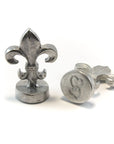 Sello Flor de Lis - 2 Corazones Vacios (Arriba y Abajo)