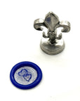 Sello Flor de Lis - 2 Corazones Vacios (Arriba y Abajo)