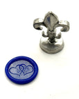 Sello Flor de Lis - 2 Corazones Vacios (Izquierda/ Derecha))