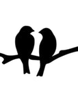 Sello Flor de Lis - 2 Pájaros Lovebirds