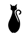 Sello Flor de Lis - Gato Silueta