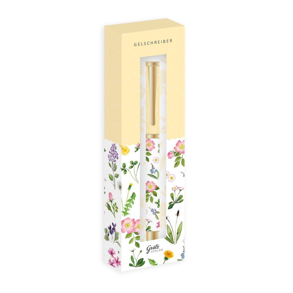 Roller Gel - Amarillo Pastel Florcitas