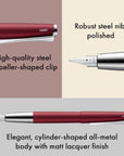 Pluma Fuente Studio Rojo Royal Red Matt Ed. Especial (F)