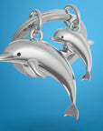 Llavero - Delfines Plata
