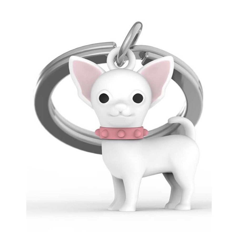 Llavero - Chihuahua Blanco