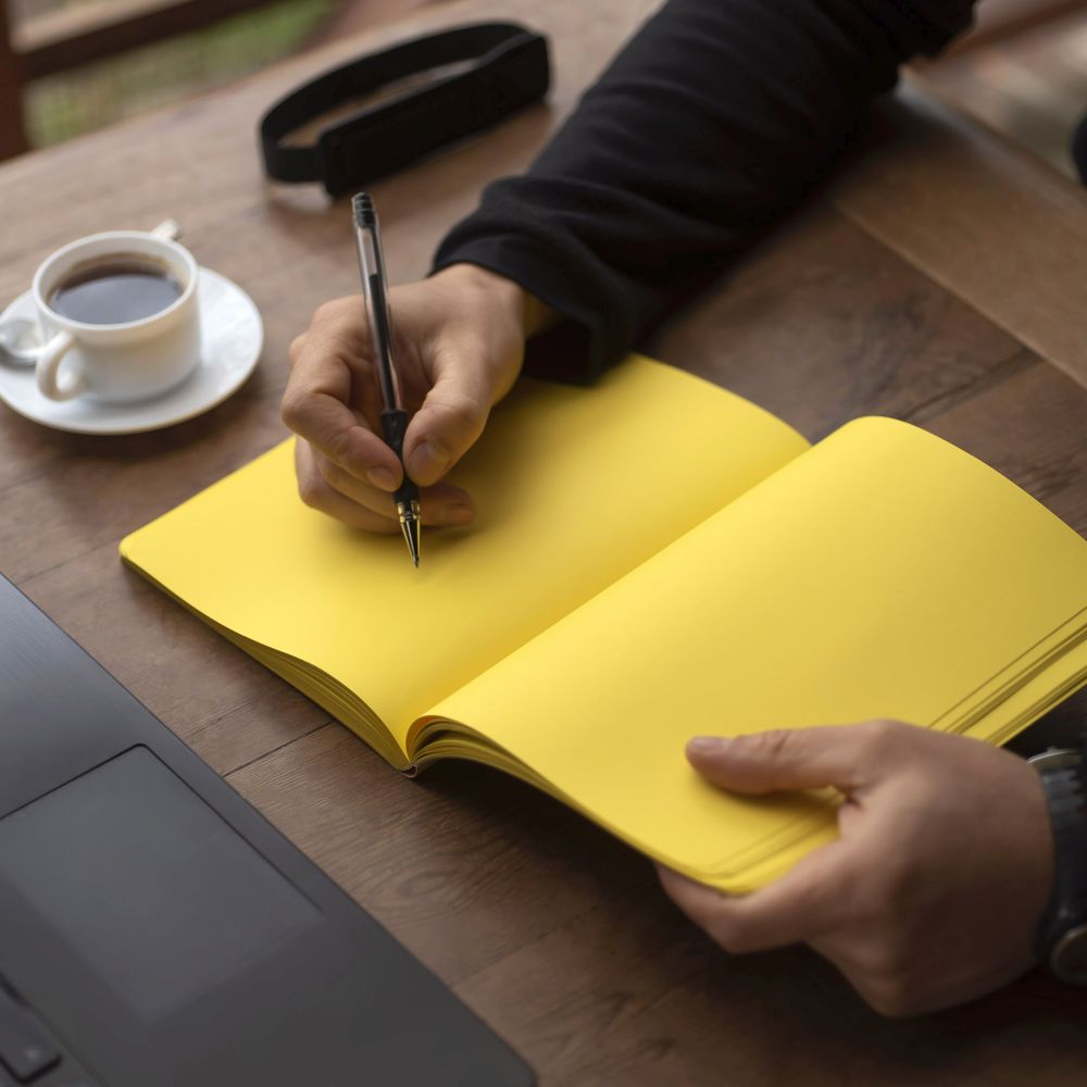 Libreta Not White L - Amarillo