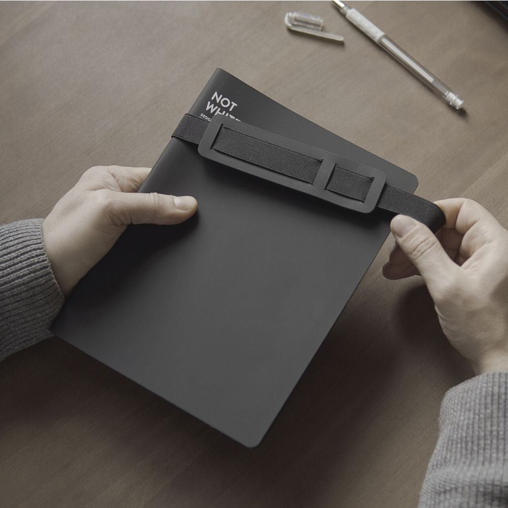 Libreta Not White L - Negro