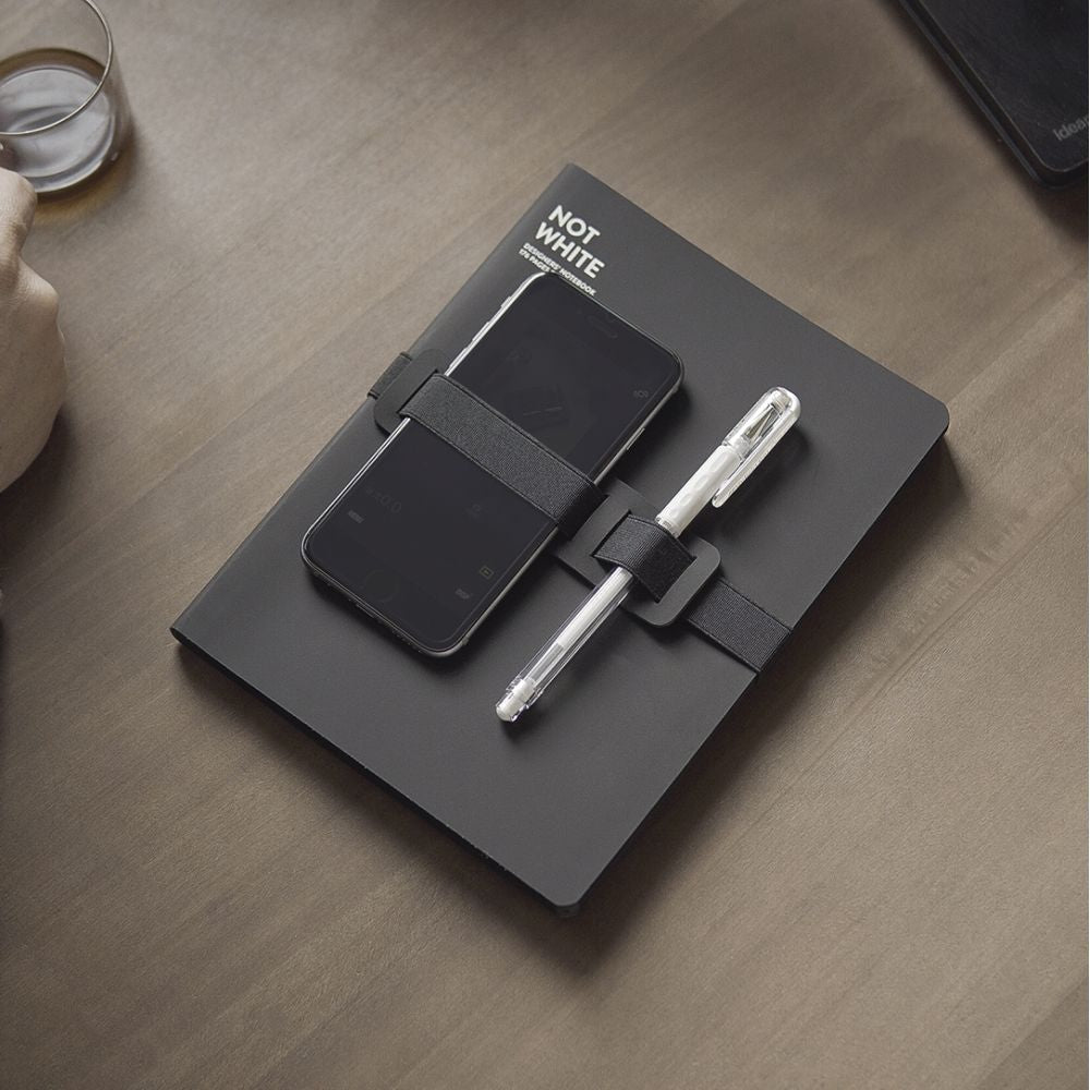Libreta Not White L - Negro