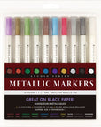 Set Lapices - 10 Marcadores Metalizados 1.0mm