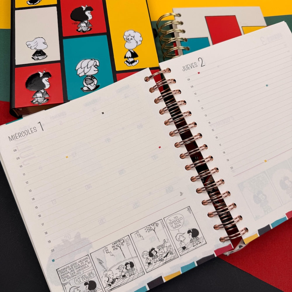Agenda 2026 Mafalda - Diaria - Cuaderno Anillado