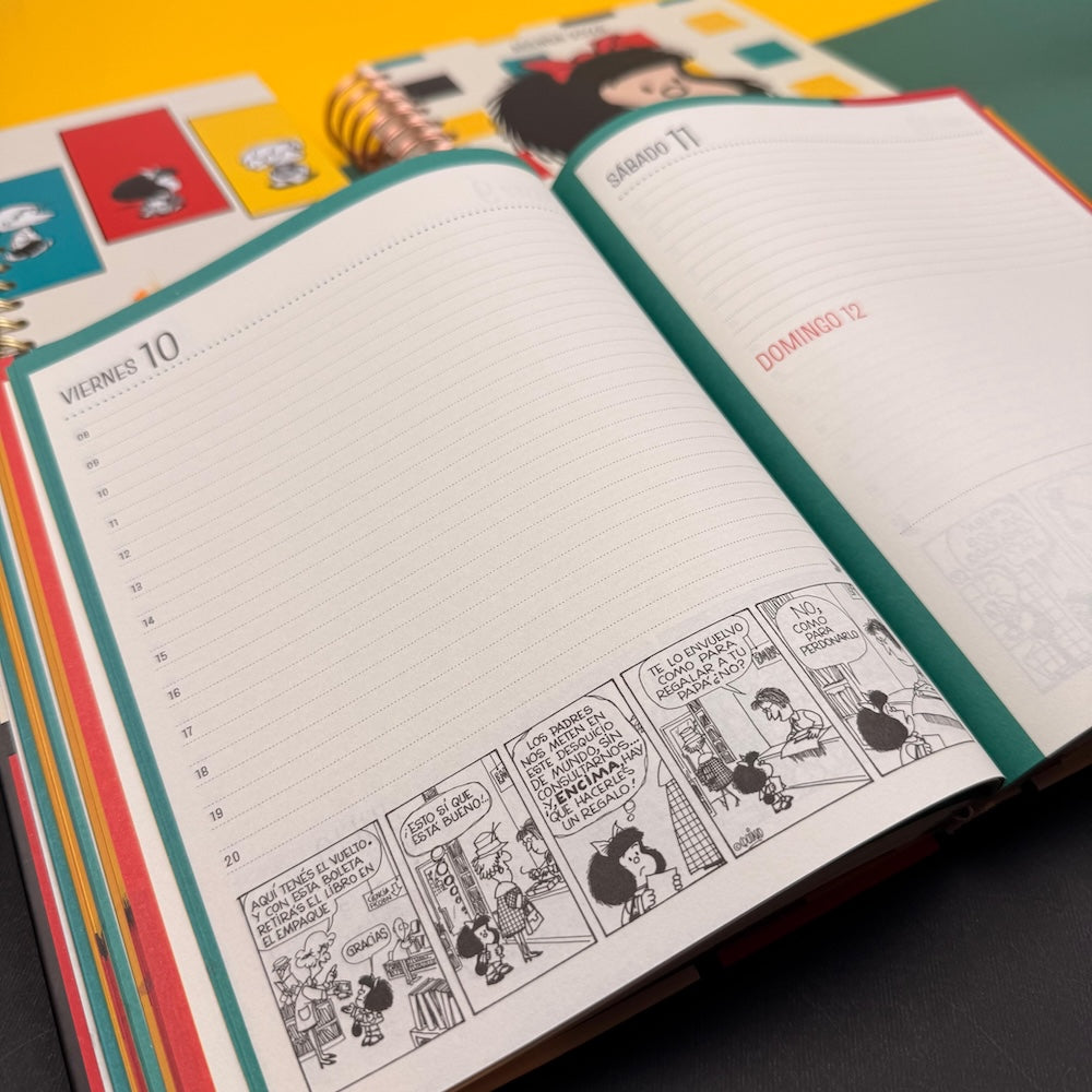 Agenda 2026 Mafalda - Diaria - Cuaderno Empastado