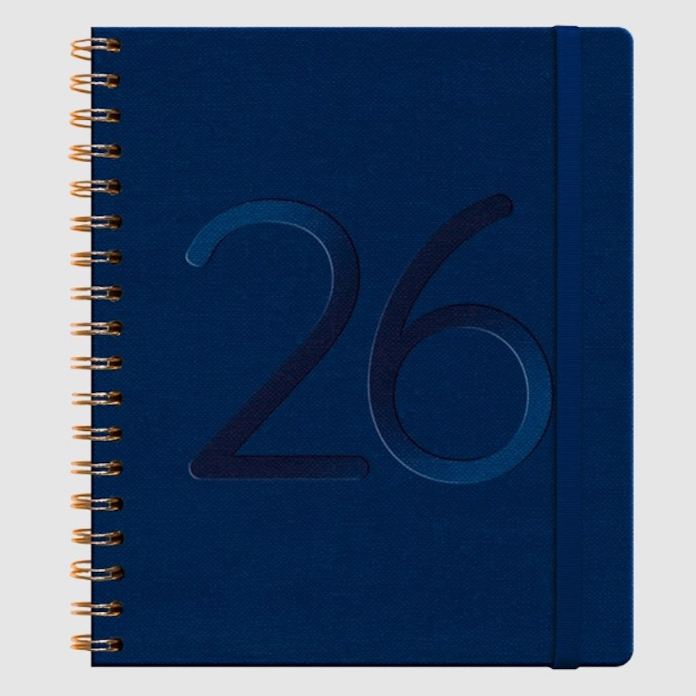 Agenda 2026 PU Anillada - Diaria - Azul