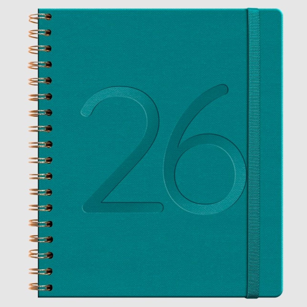 Agenda 2026 PU Anillada - Diaria - Turquesa