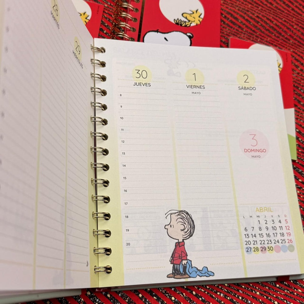 Agenda 2026 Snoopy - Semanal - Cuaderno Anillado